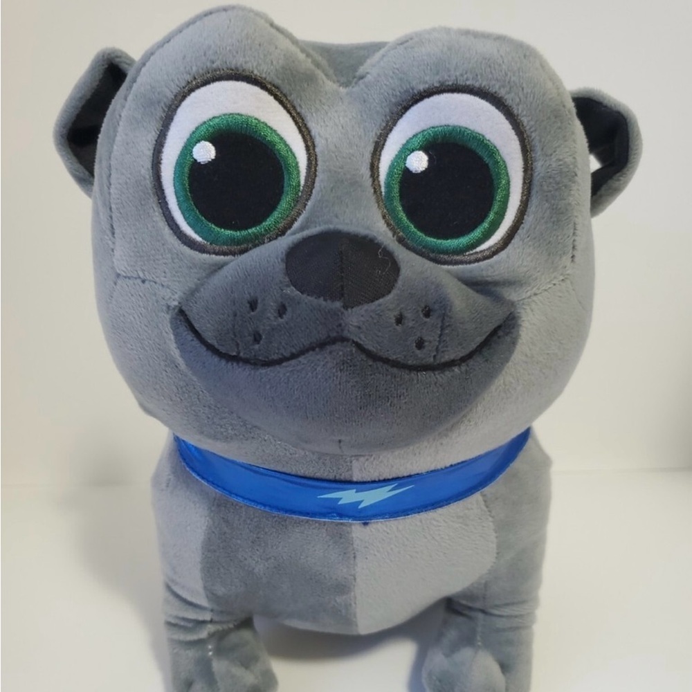 Disney Junior Puppy Dog Pals Bingo Plush Stuffed Animal Gray Dog 5”